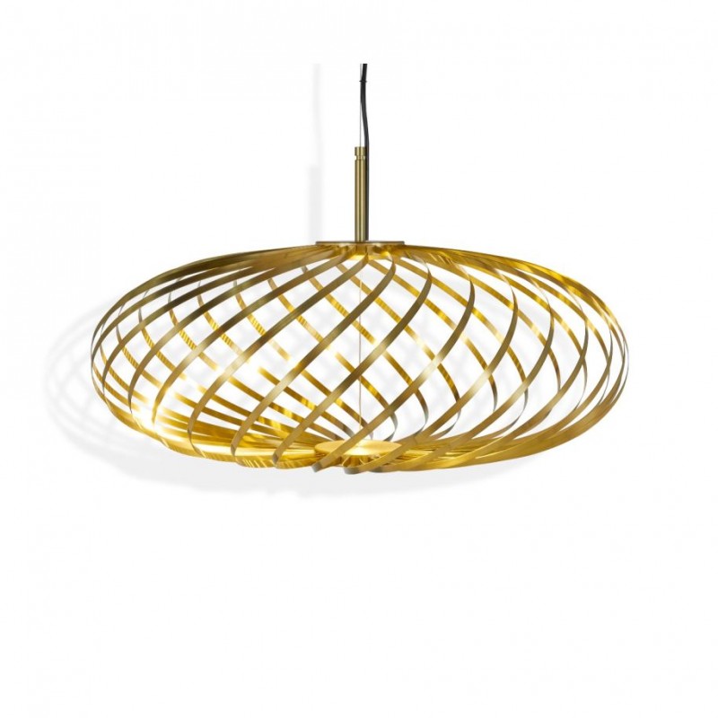 Spring Pendant Ceiling Lamp | Brass