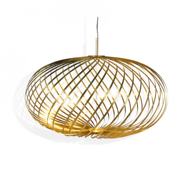 Spring Pendant Ceiling Lamp | Brass
