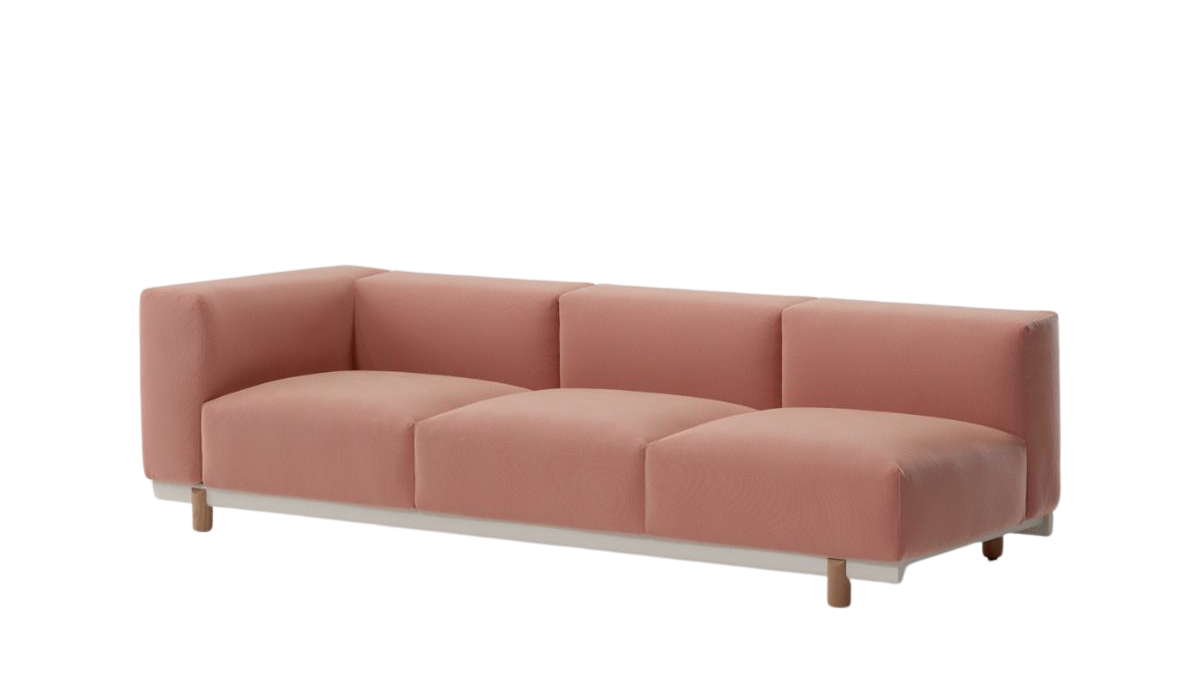 Living Molo 3-Seater Left Corner Outdoor Sofa | 04C Aluminum Frame | L01 Teak Legs