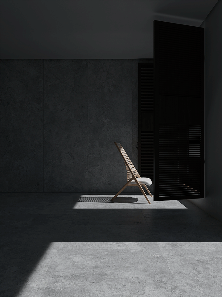 Verso Cross Cut porcelain flooring