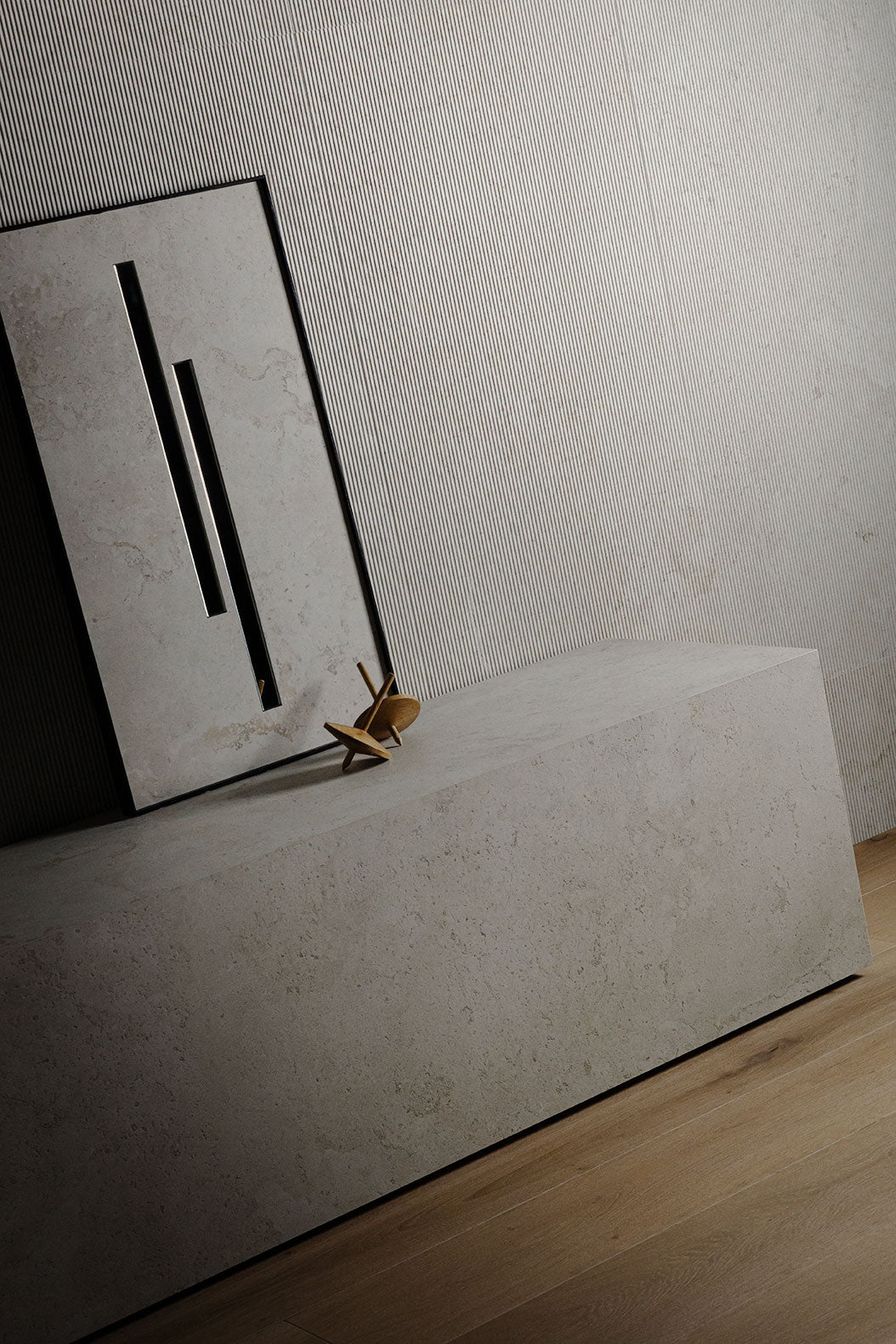 Verso Cross Cut porcelain flooring