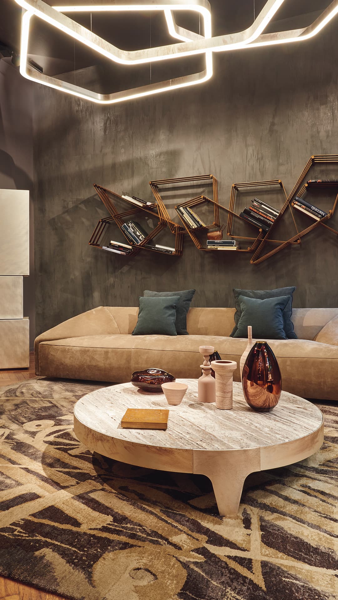 SR coffee table with stone surface