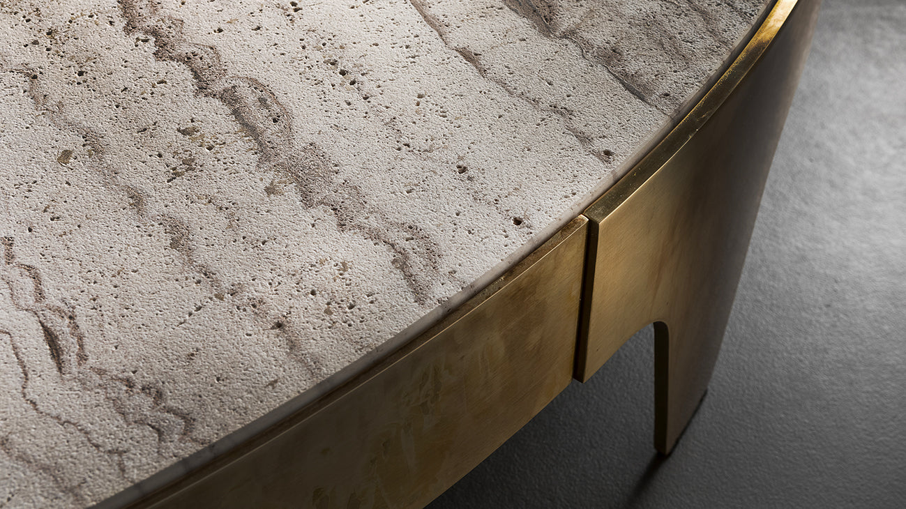 SR coffee table with stone surface