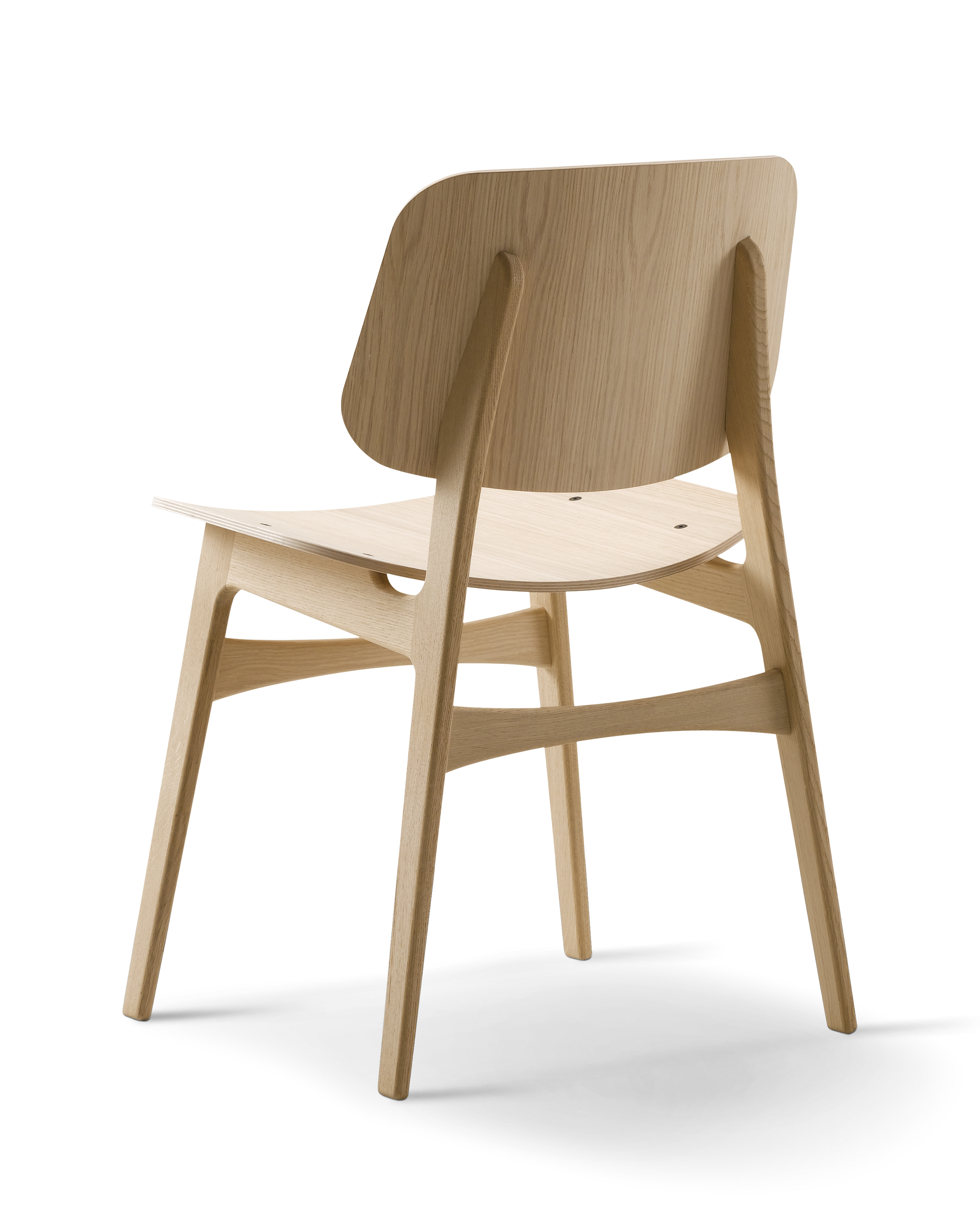 Silla de comedor Søborg con base de madera