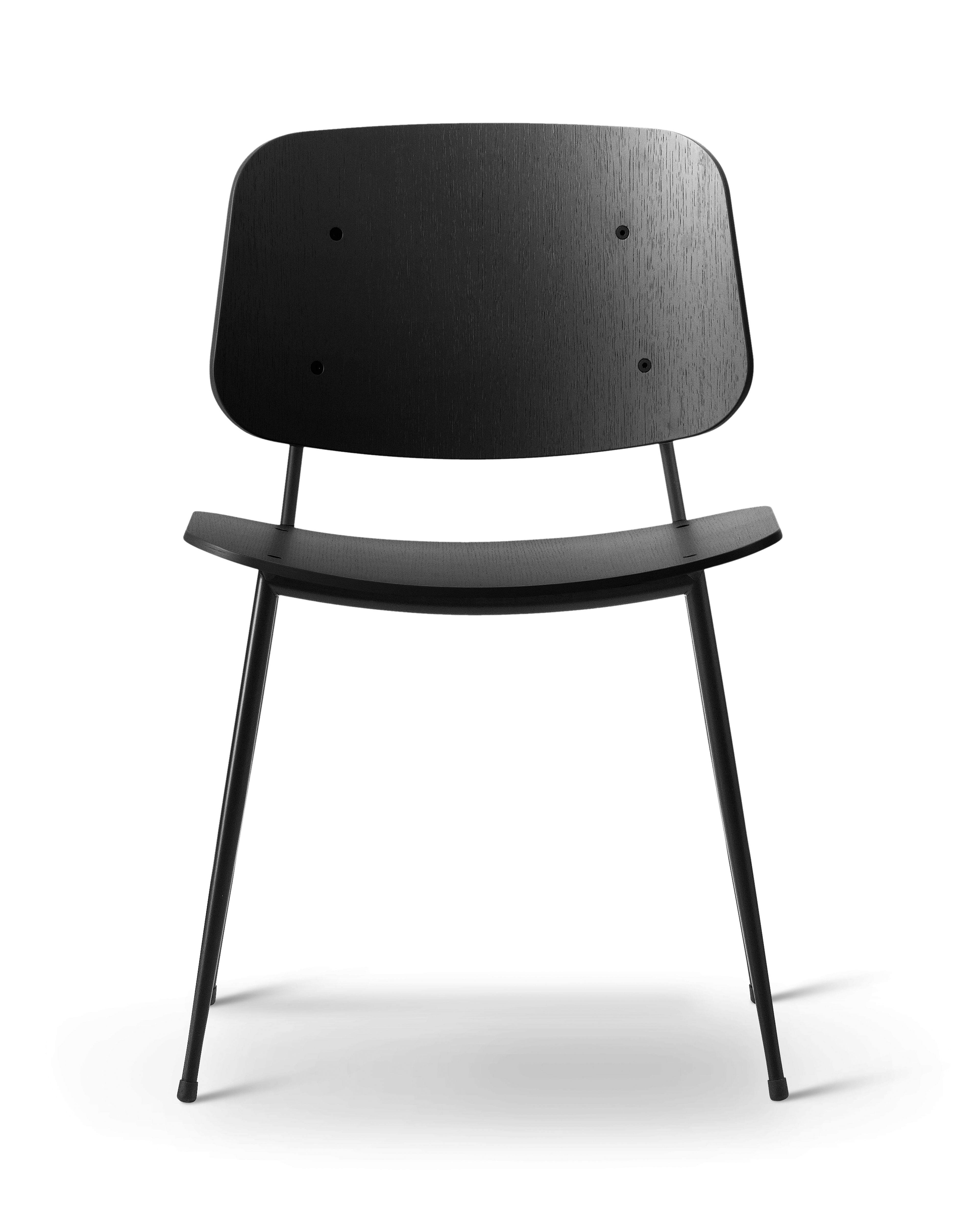 Silla de comedor Søborg con base de metal