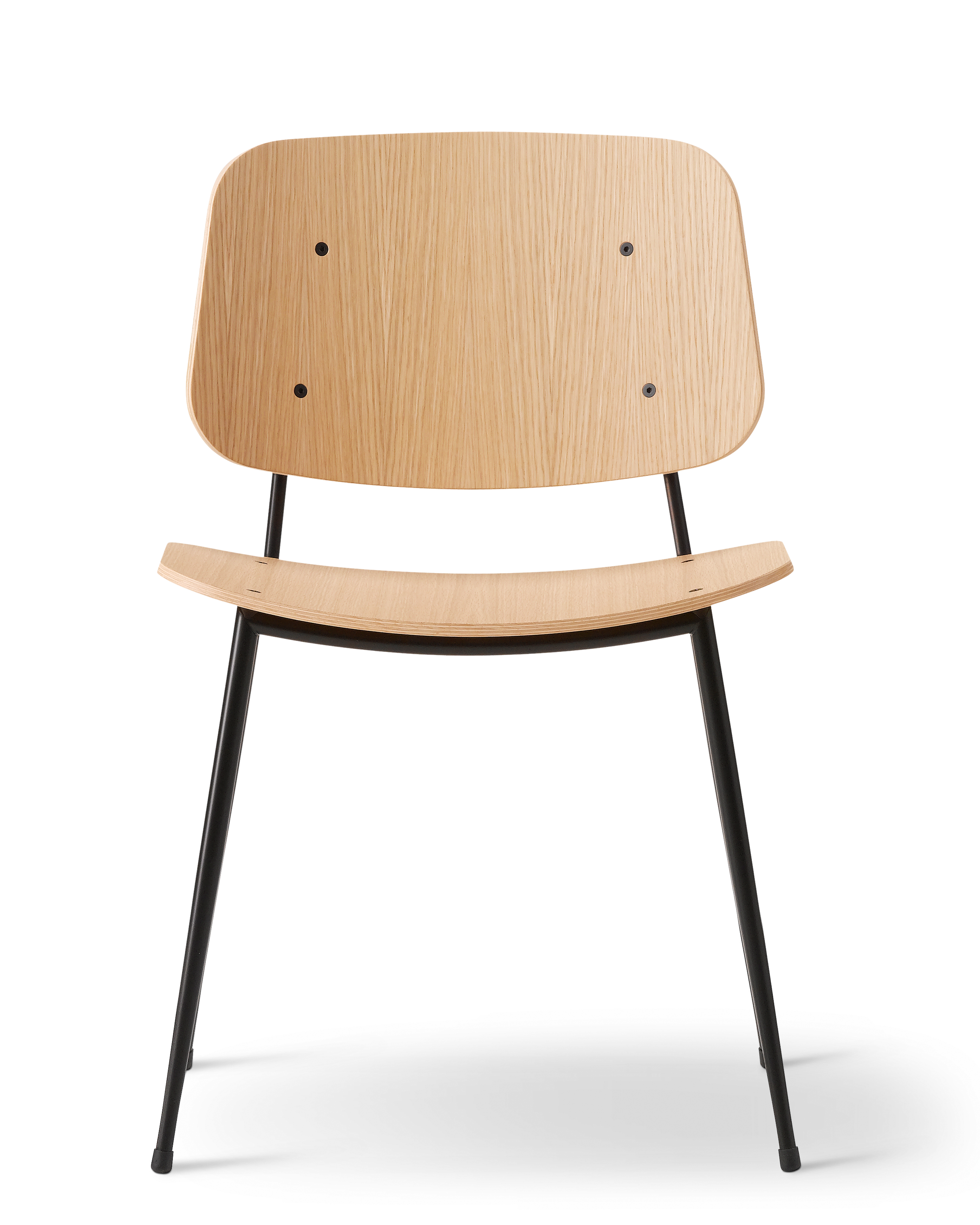 Silla de comedor Søborg con base de metal