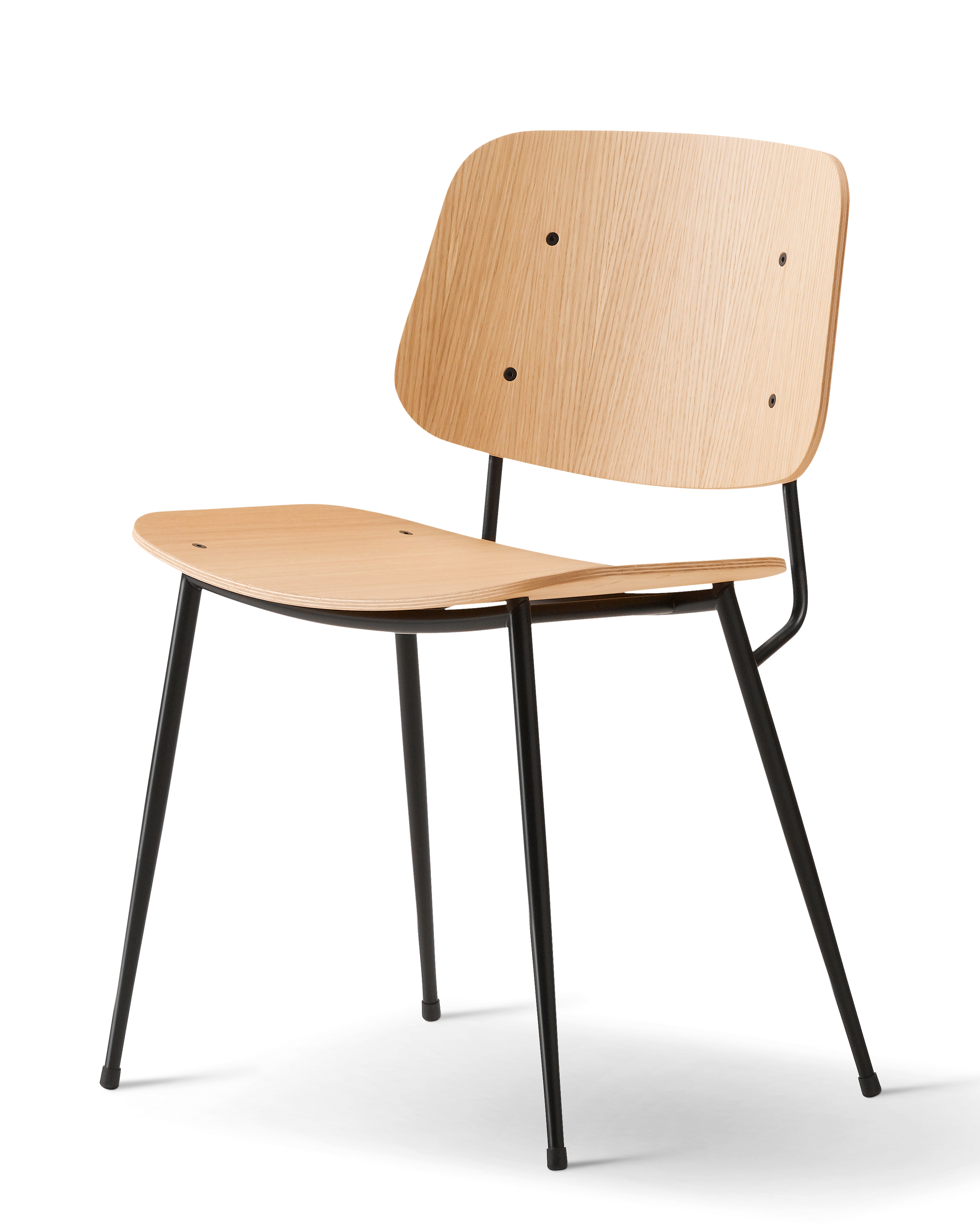 Silla de comedor Søborg con base de metal