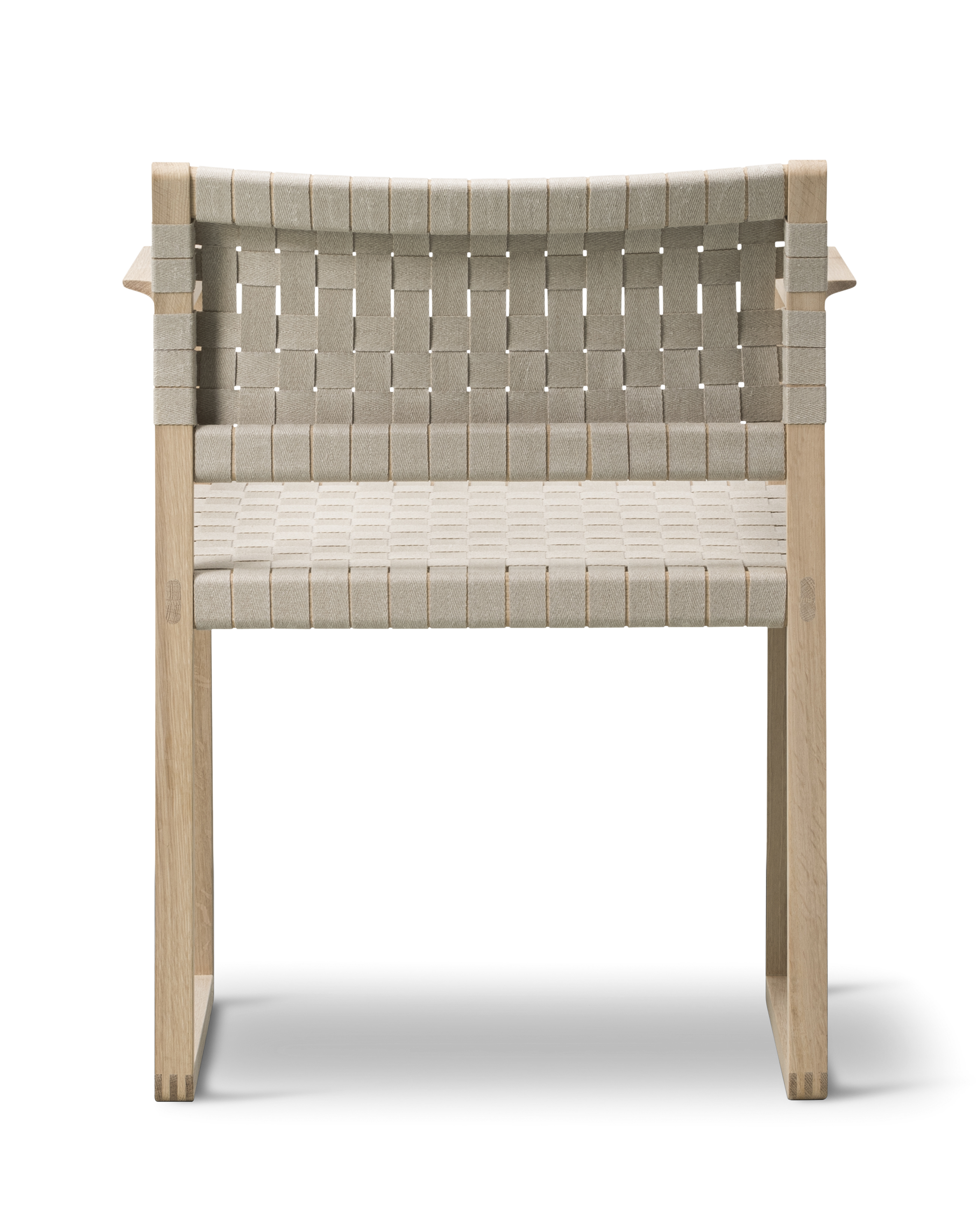 Silla de comedor con reposabrazos BM62 Linen Webbing