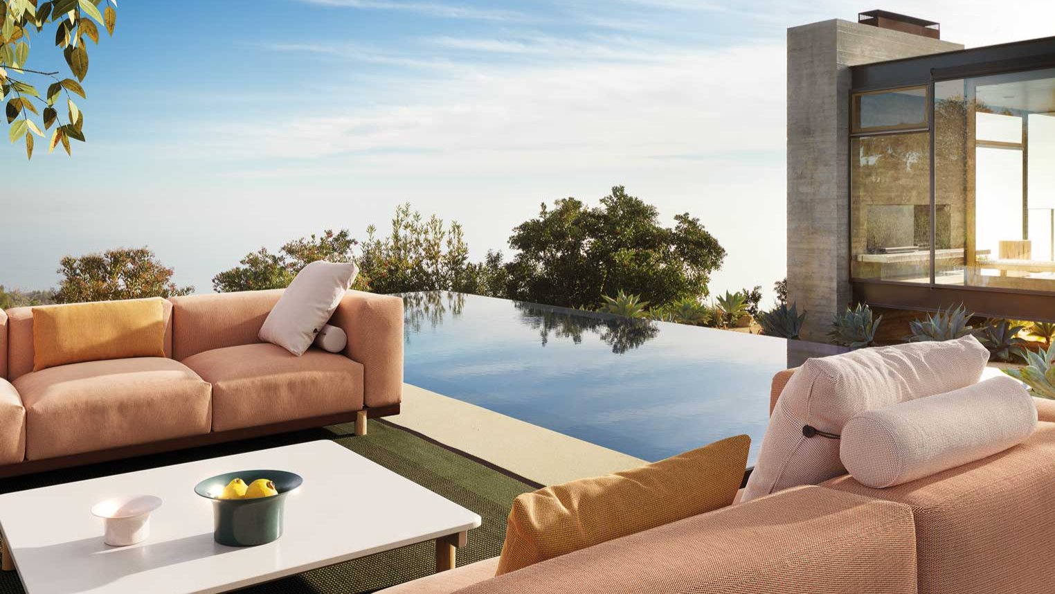 Molo cushion with backrest without piping