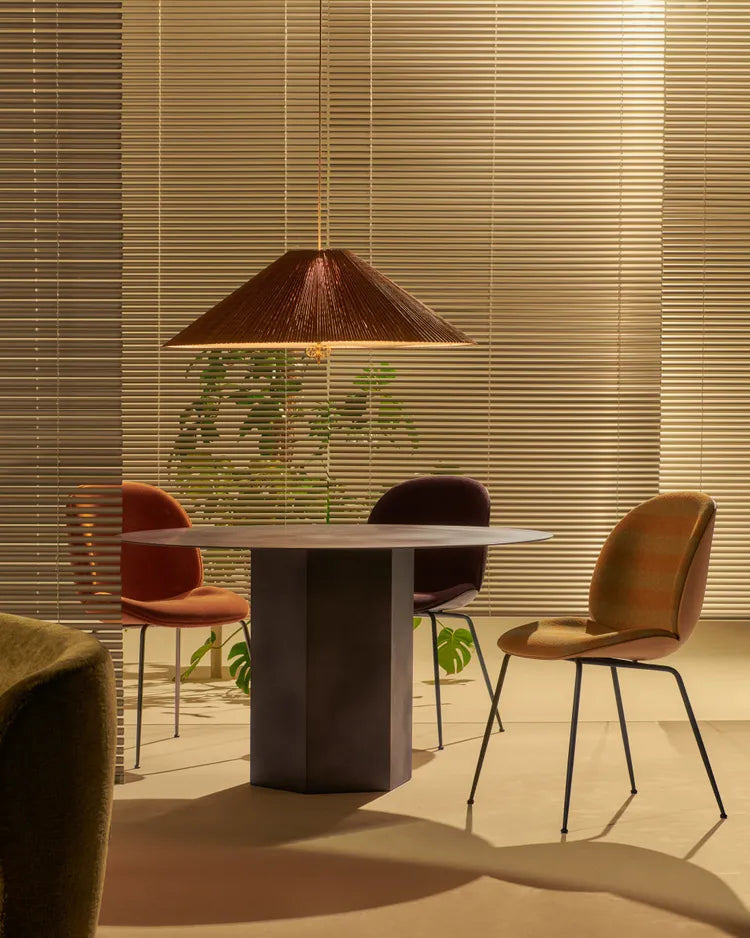 Beetle upholstered dining chair