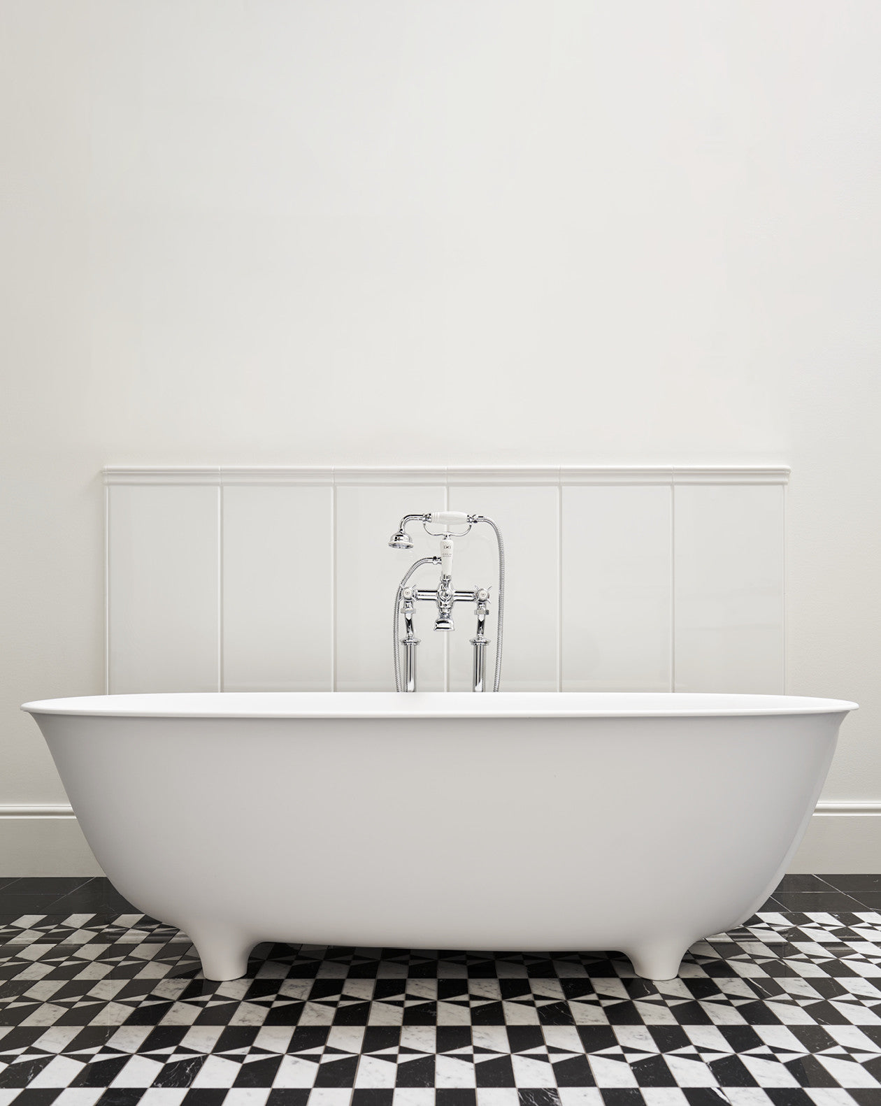 Bañera exenta Dove White Tec Plus con patas