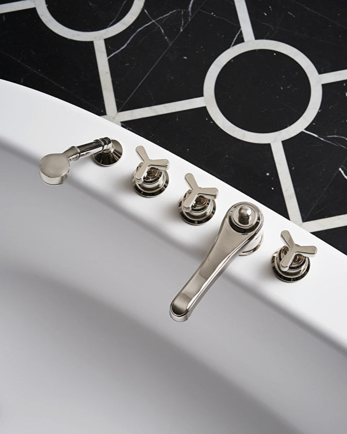 Tribeca deck-mounted bathtub faucet