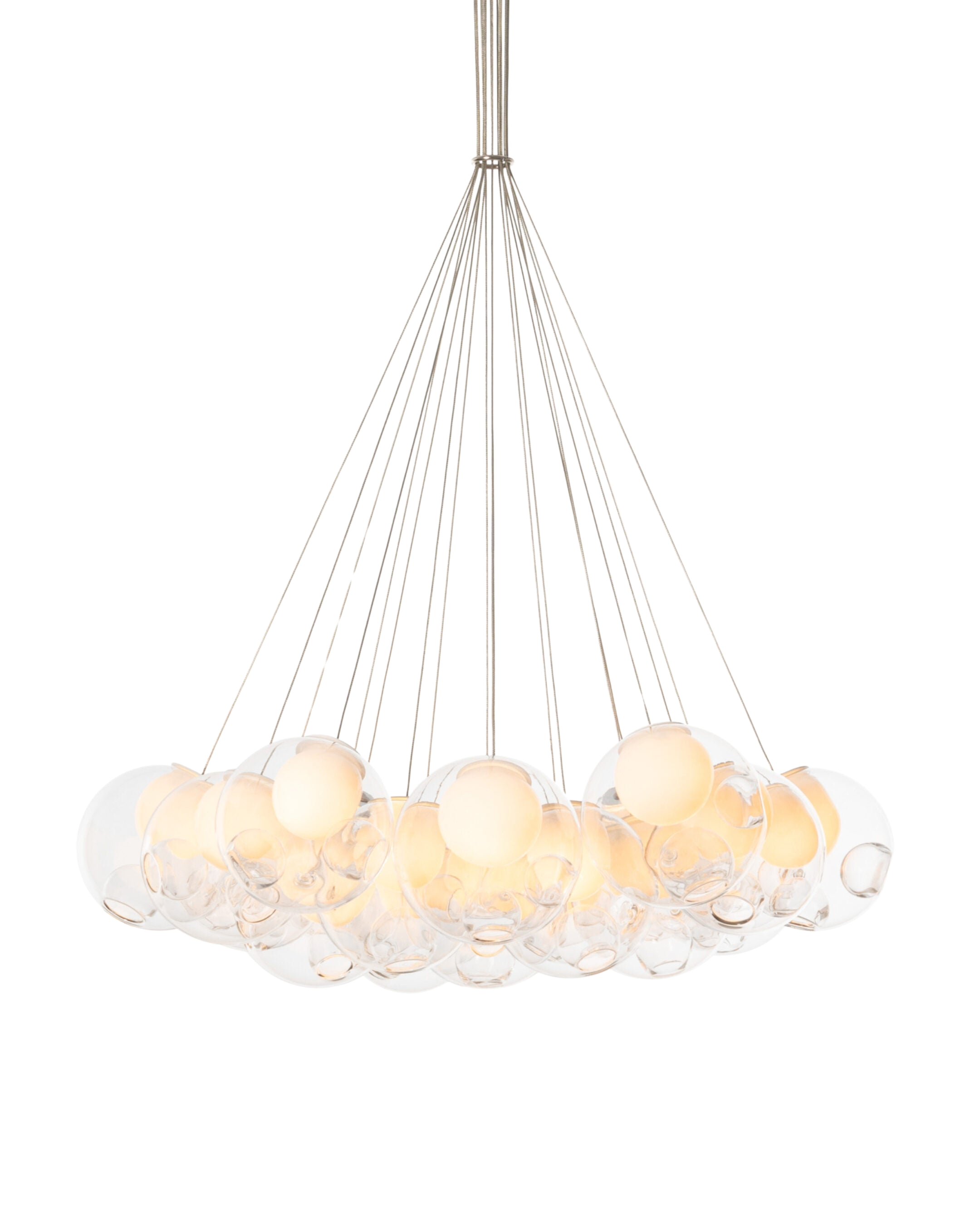 28.19 Cluster Clear Ceiling Lamp | White Canopy