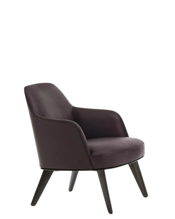 Jane armchair, wooden base