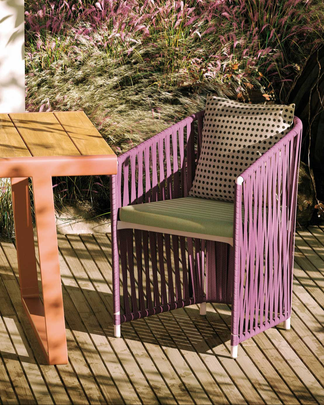 Bitta Lounge Dining Chair | Rope Z04 | Seat Size 17L
