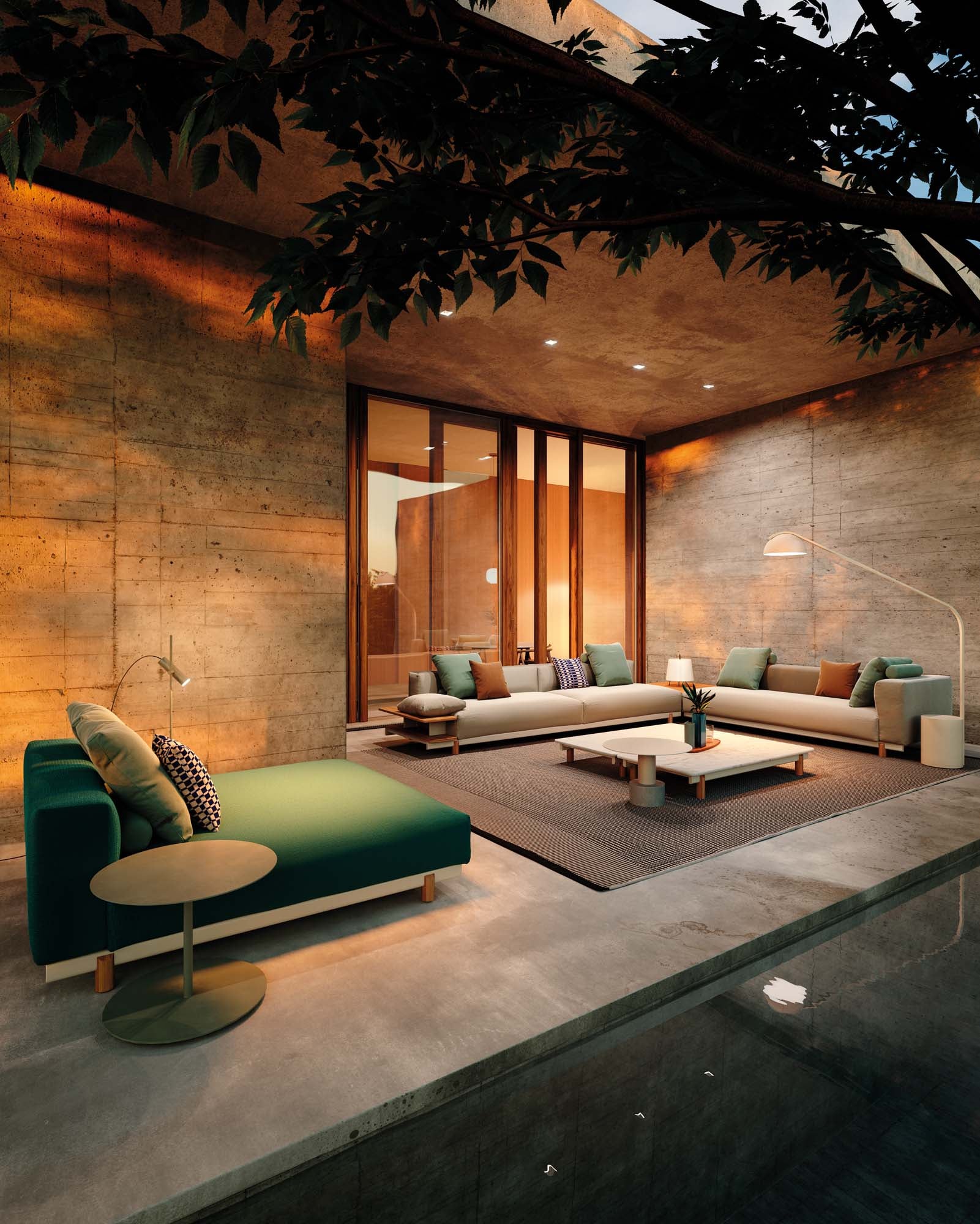 Living Molo Chaise Lounge Outdoor Sofa | Low Base