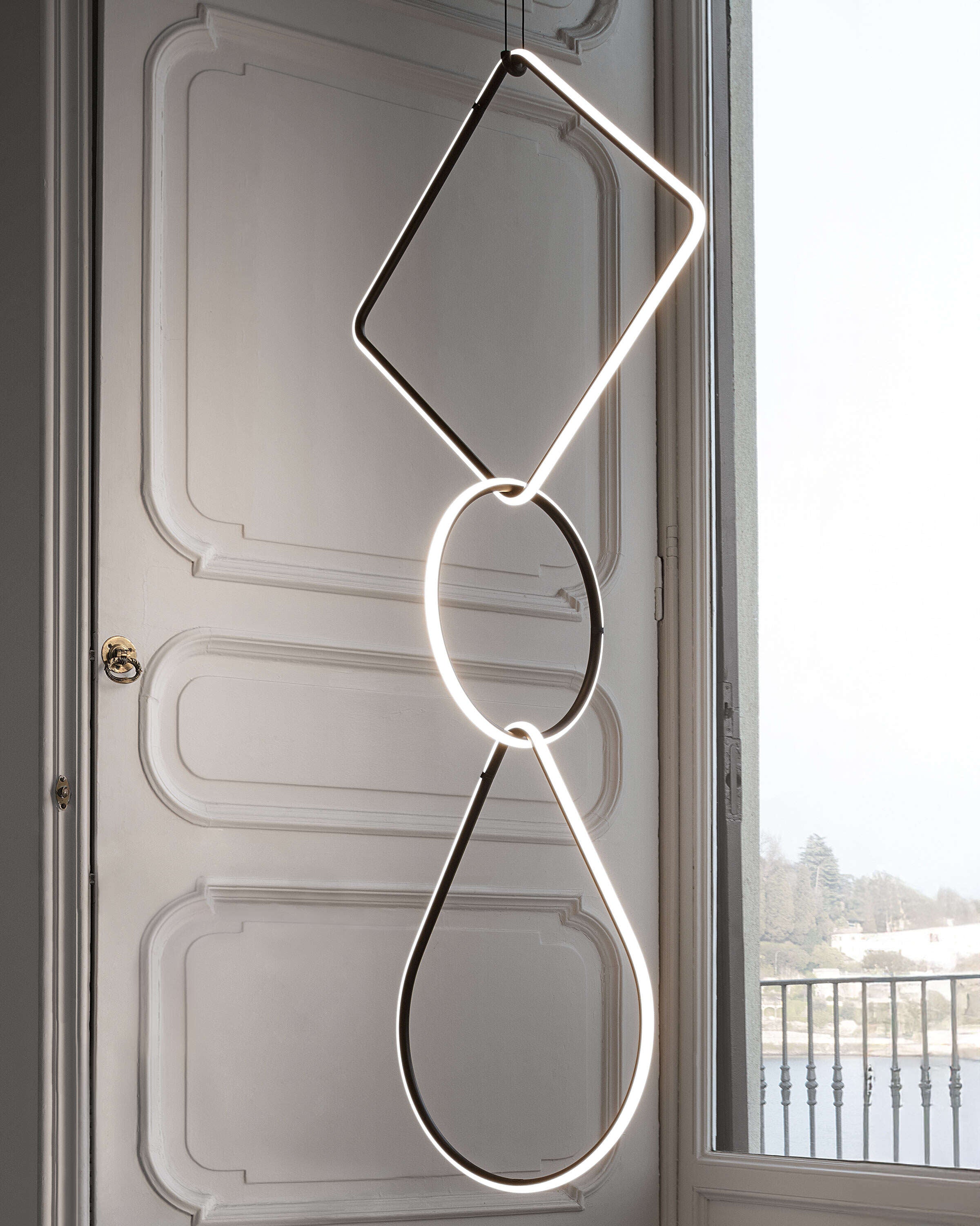 Arrangements 3 elements ceiling lamp | Square L / Round S / Drop Up