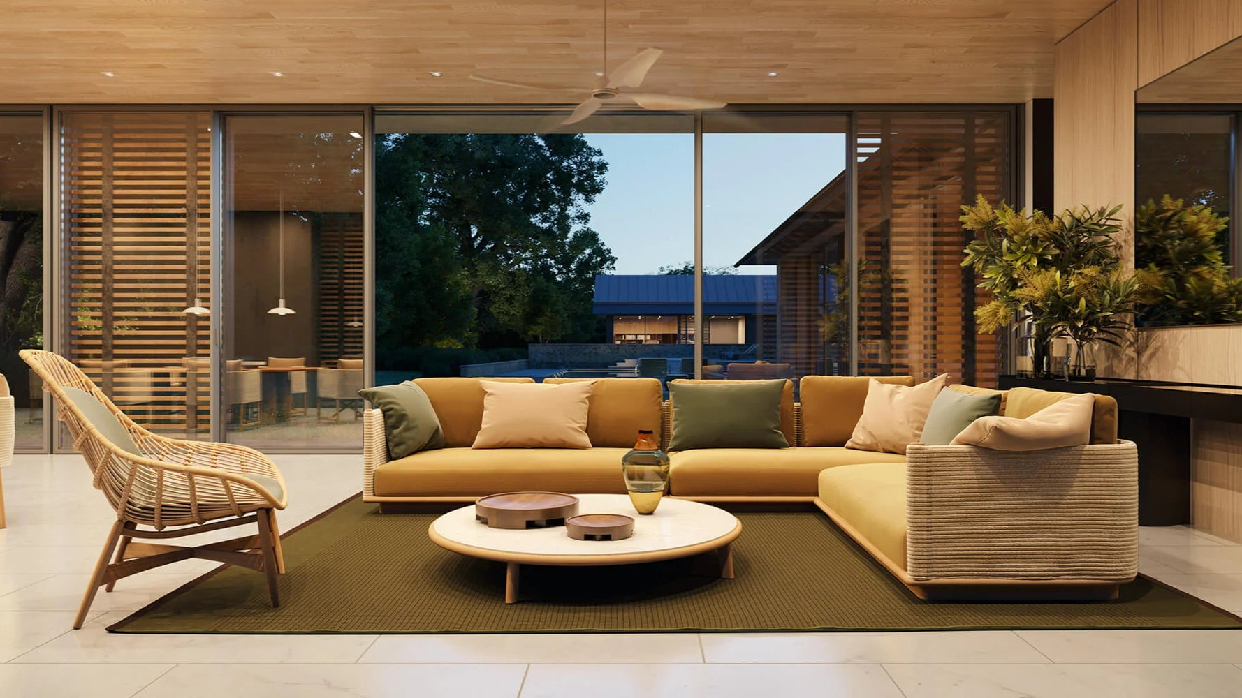 Left corner module Giro | Teak base | Soga 455