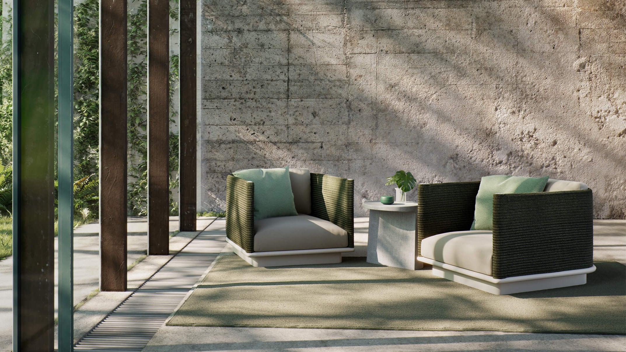 Sillón de aluminio 1 plaza Giro | 05L Tiger Eye Terrain Element