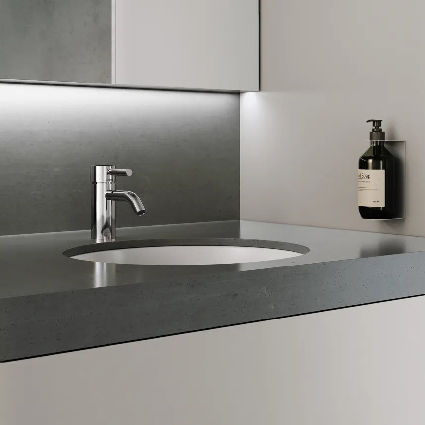 Grifo de lavabo monomando con válvula automática META