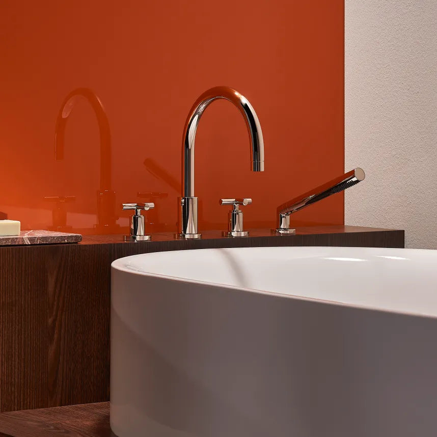 Grifo de bañera batería de cuatro orificios para borde de bañera TARA