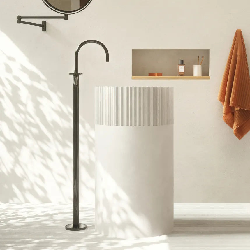 TARA two-handle basin mixer tap without pop-up valve