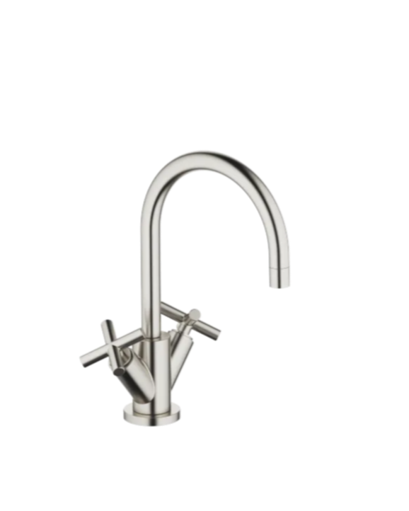 Grifo de lavabo bimando con válvula automática TARA