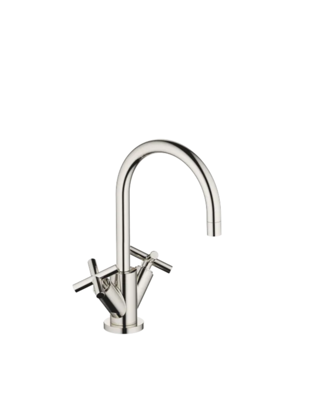 Grifo de lavabo bimando con válvula automática TARA