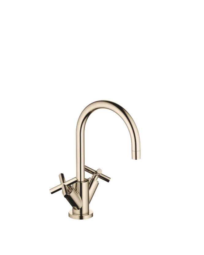 Grifo de lavabo bimando con válvula automática TARA