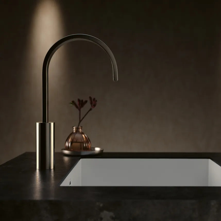 Grifo de lavabo con función de apertura y cierre electrónicos sin válvula MEM