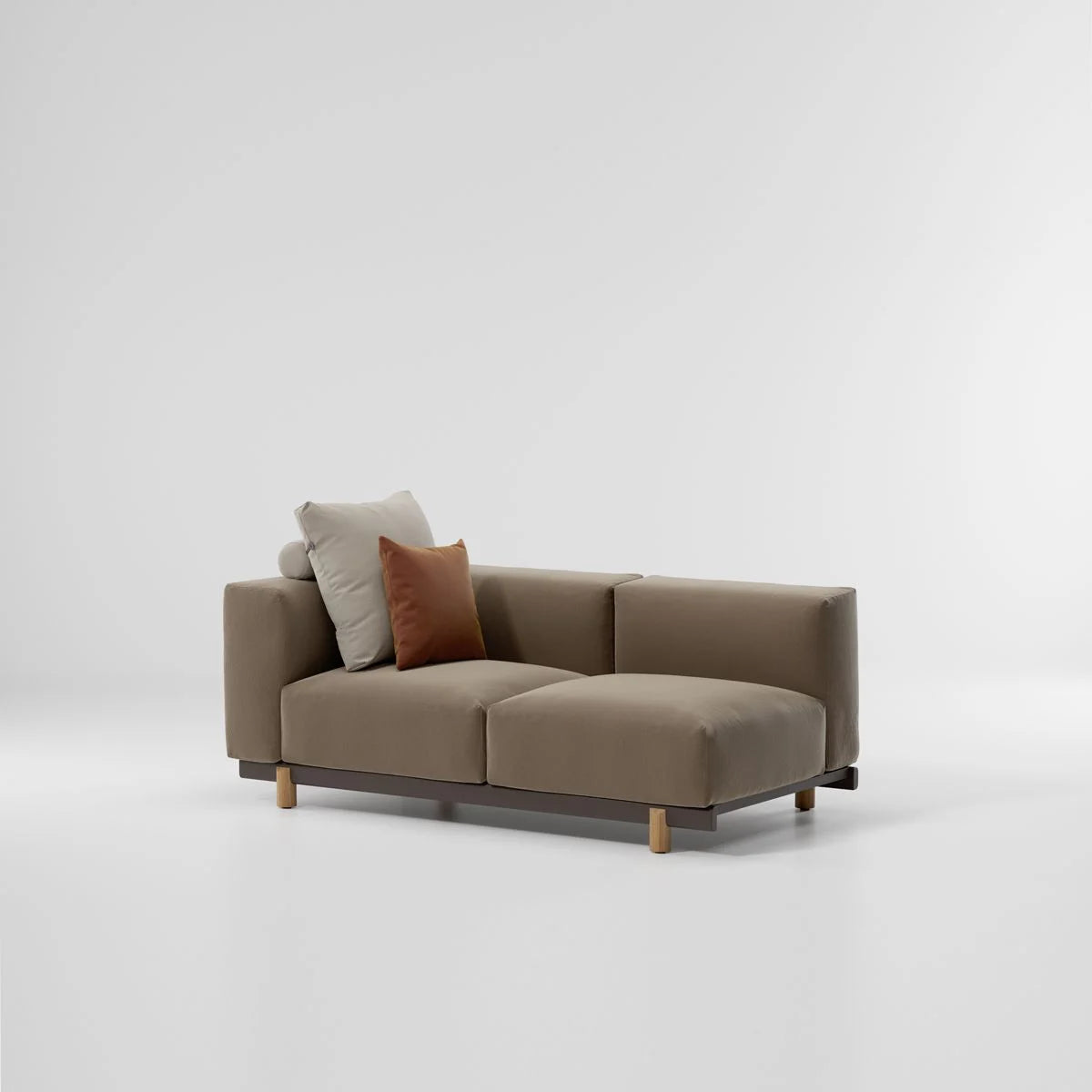 Molo 2-Seater Left-Hand Corner Outdoor Sofa | Teak Base | Aluminum Frame 01C