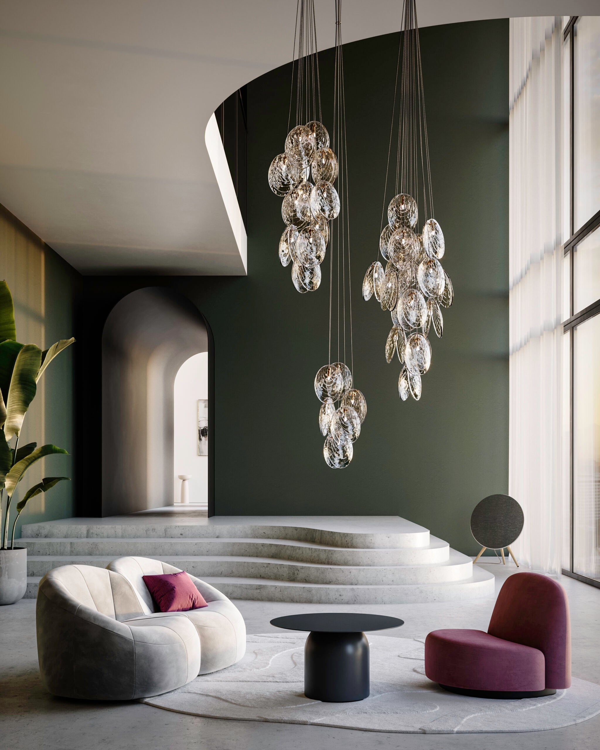 Lámpara de techo Mussels Cluster 6 pcs