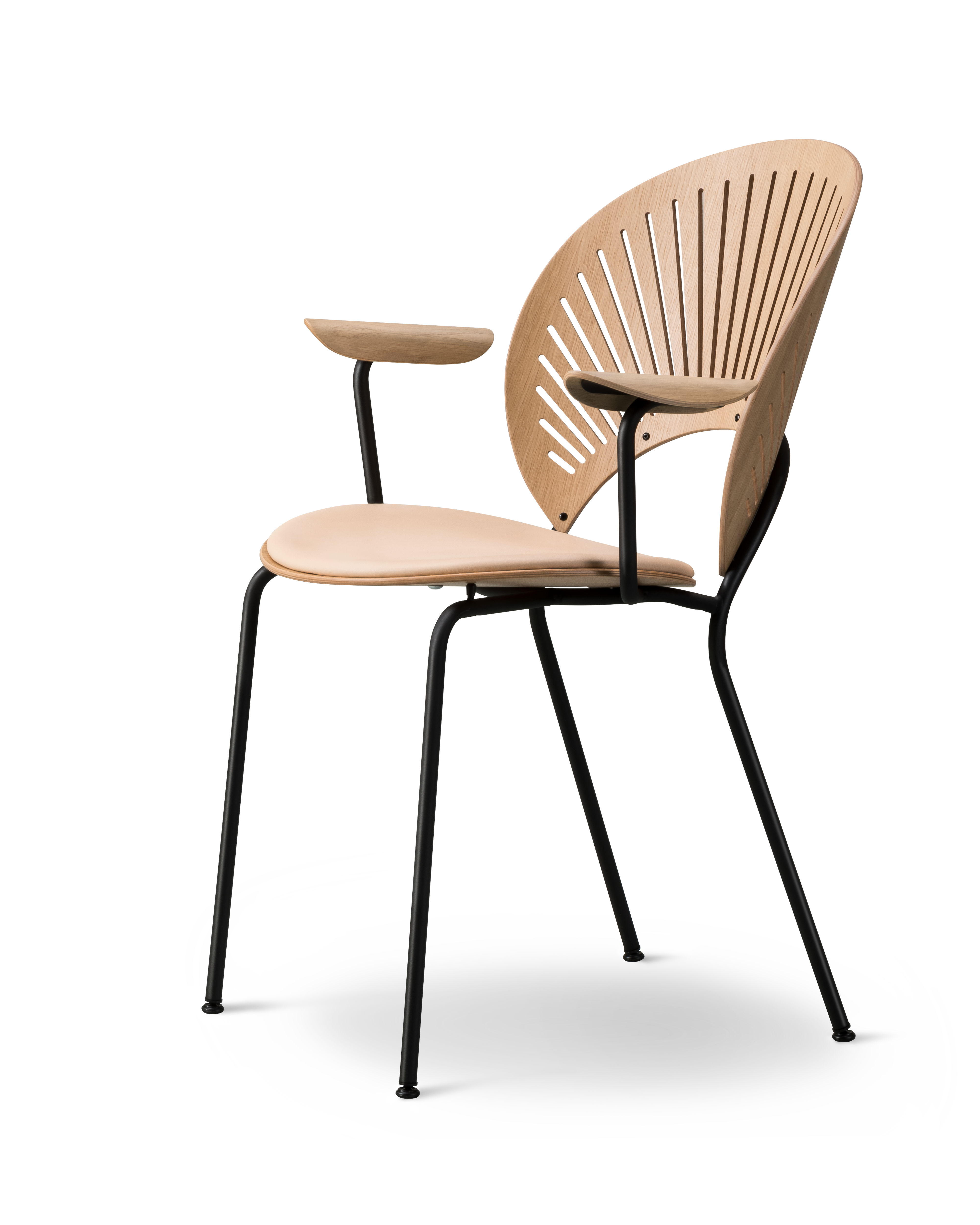 Trinidad chair with arms and upholstered seat