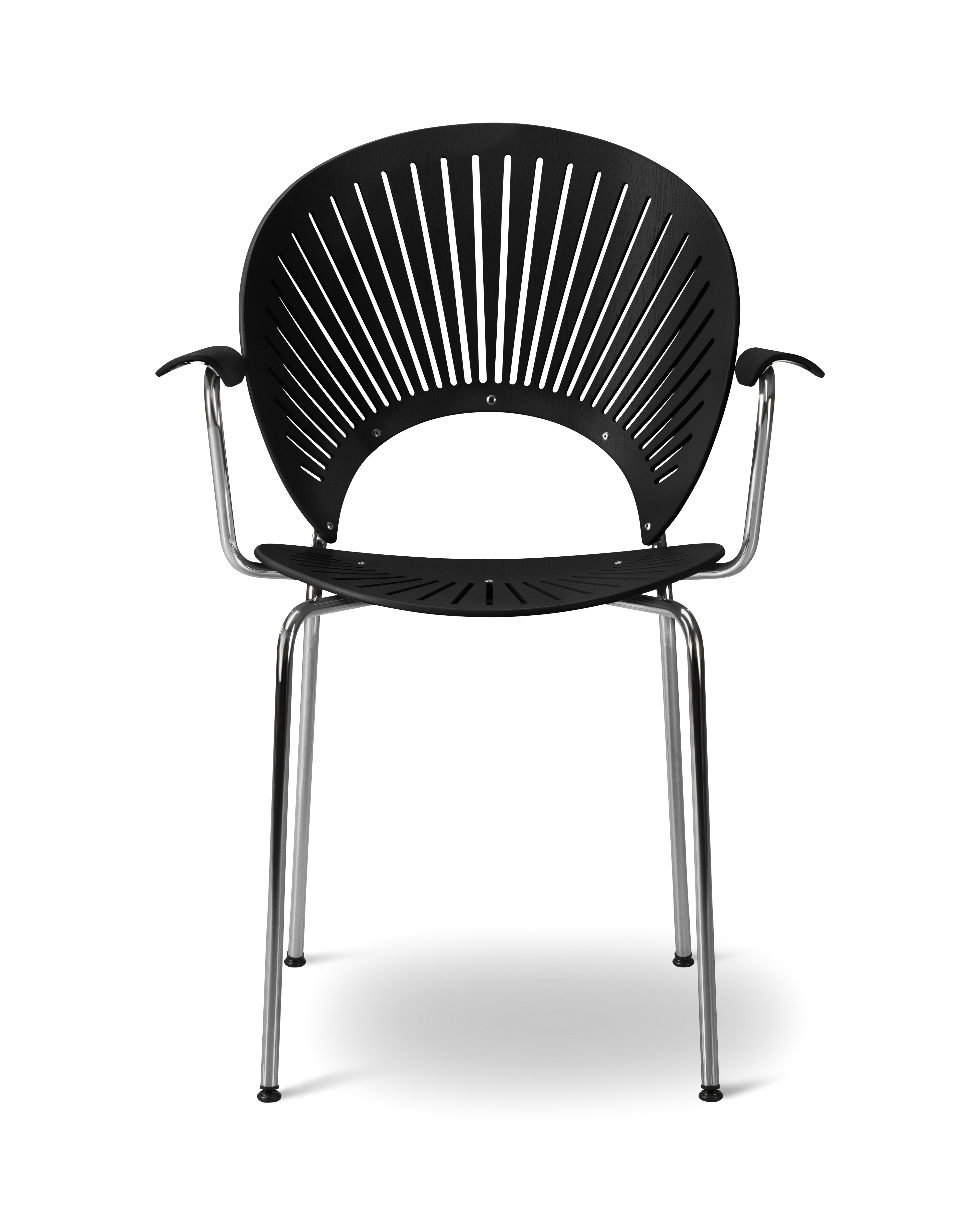 Trinidad chair with arms and solid wood seat