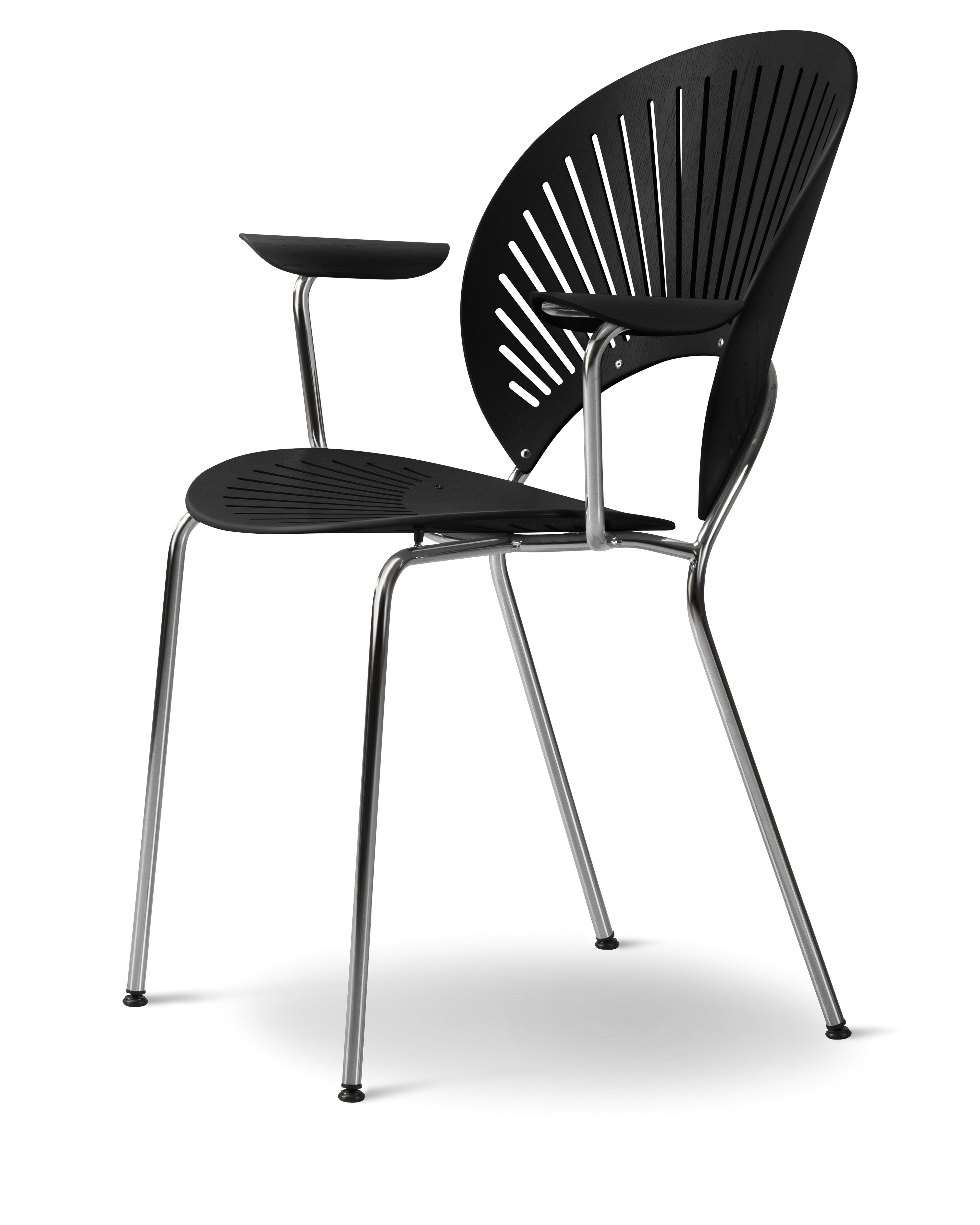 Trinidad chair with arms and solid wood seat