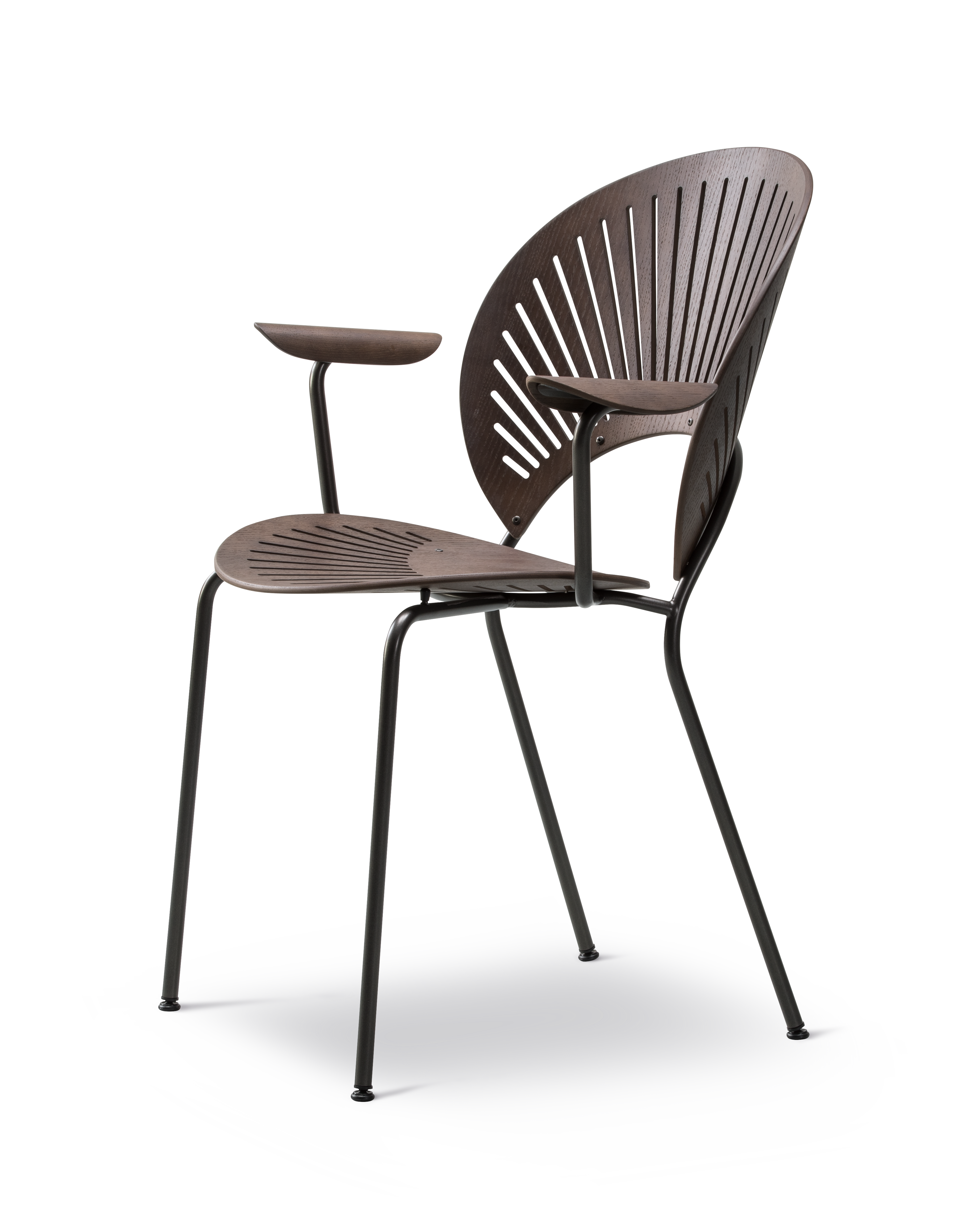 Trinidad chair with arms and solid wood seat