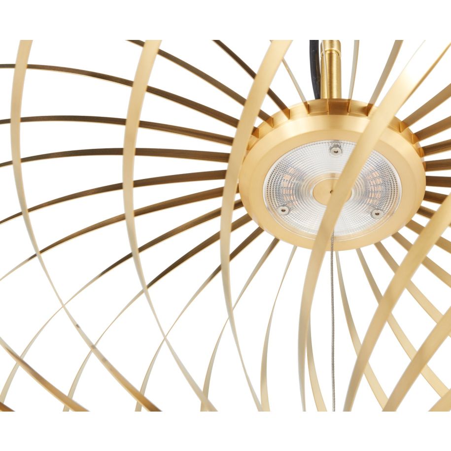 Spring Pendant Ceiling Lamp | Brass