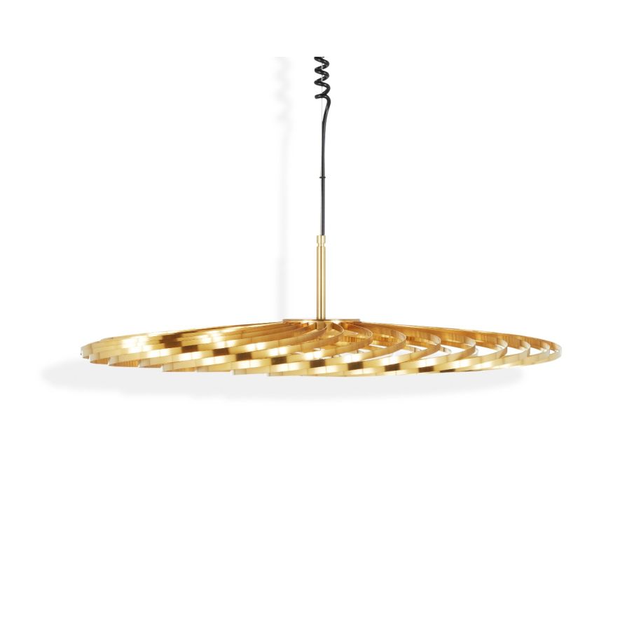 Spring Pendant Ceiling Lamp | Brass