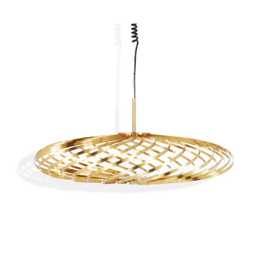 Spring Pendant Ceiling Lamp | Brass