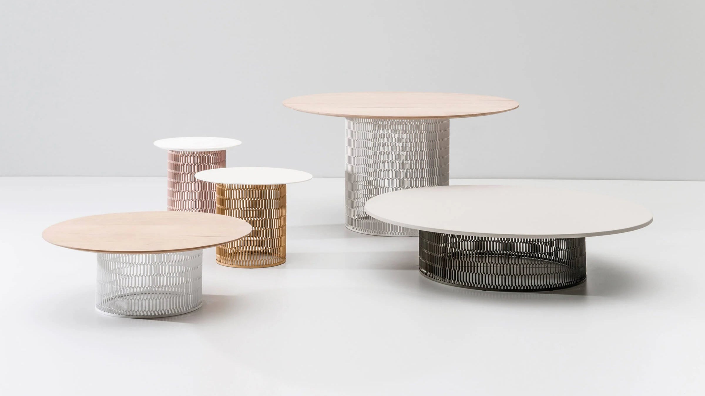 Mesa auxiliar Mesh Ø60 | Superficie de Mármol