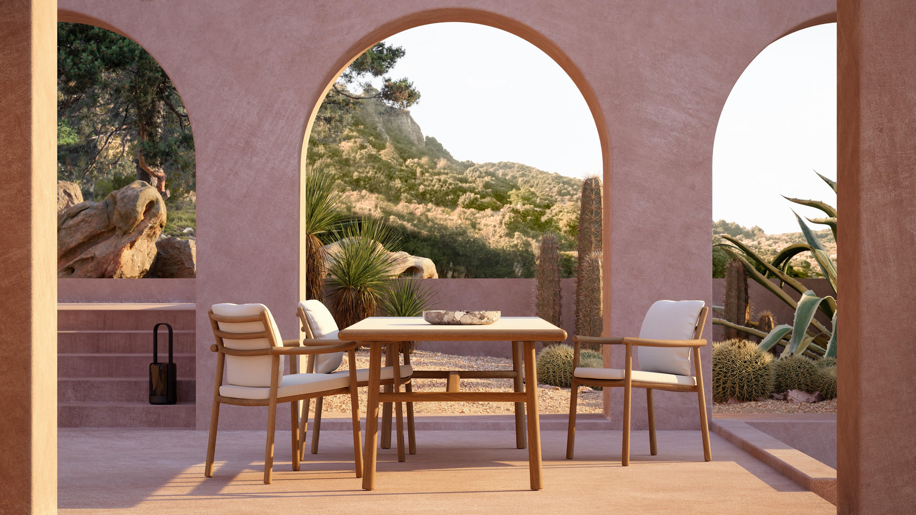 Silla con brazos de exterior Ukiyo