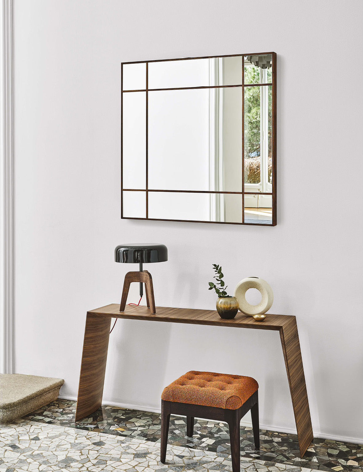 【美品】FOUR SEASONS QUADRATO MIRROR porada Espejo Four Seasons cuadrado
