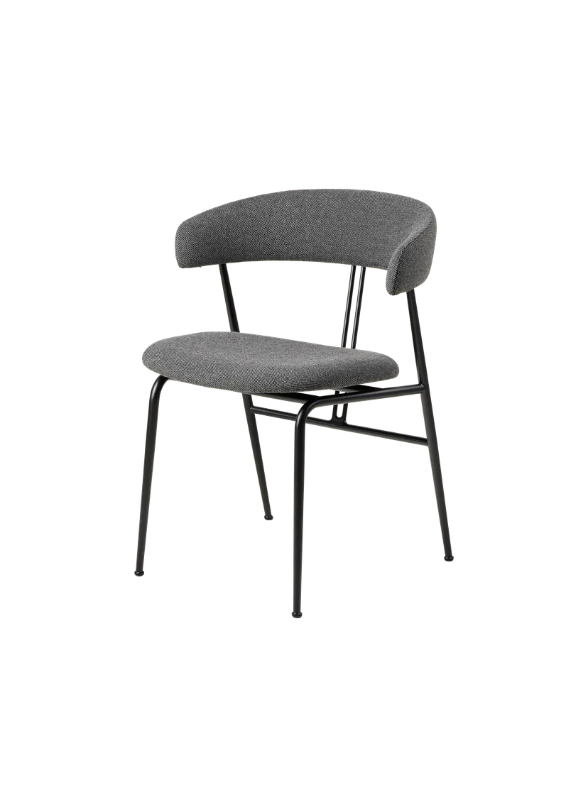 Silla de comedor Violin con respaldo tapizado