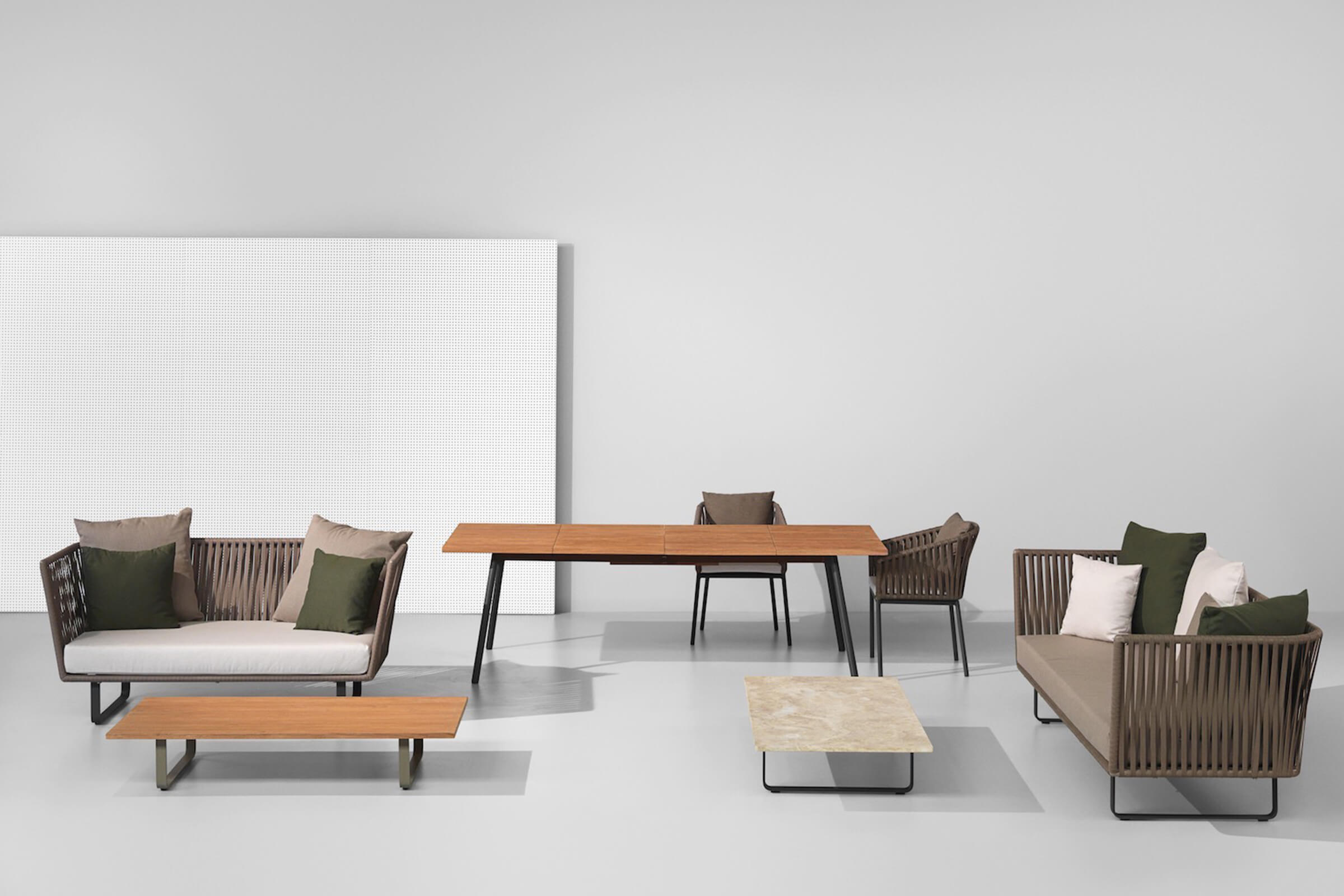 Bitta Bela Rope 2-seater sofa | 01C aluminum foot