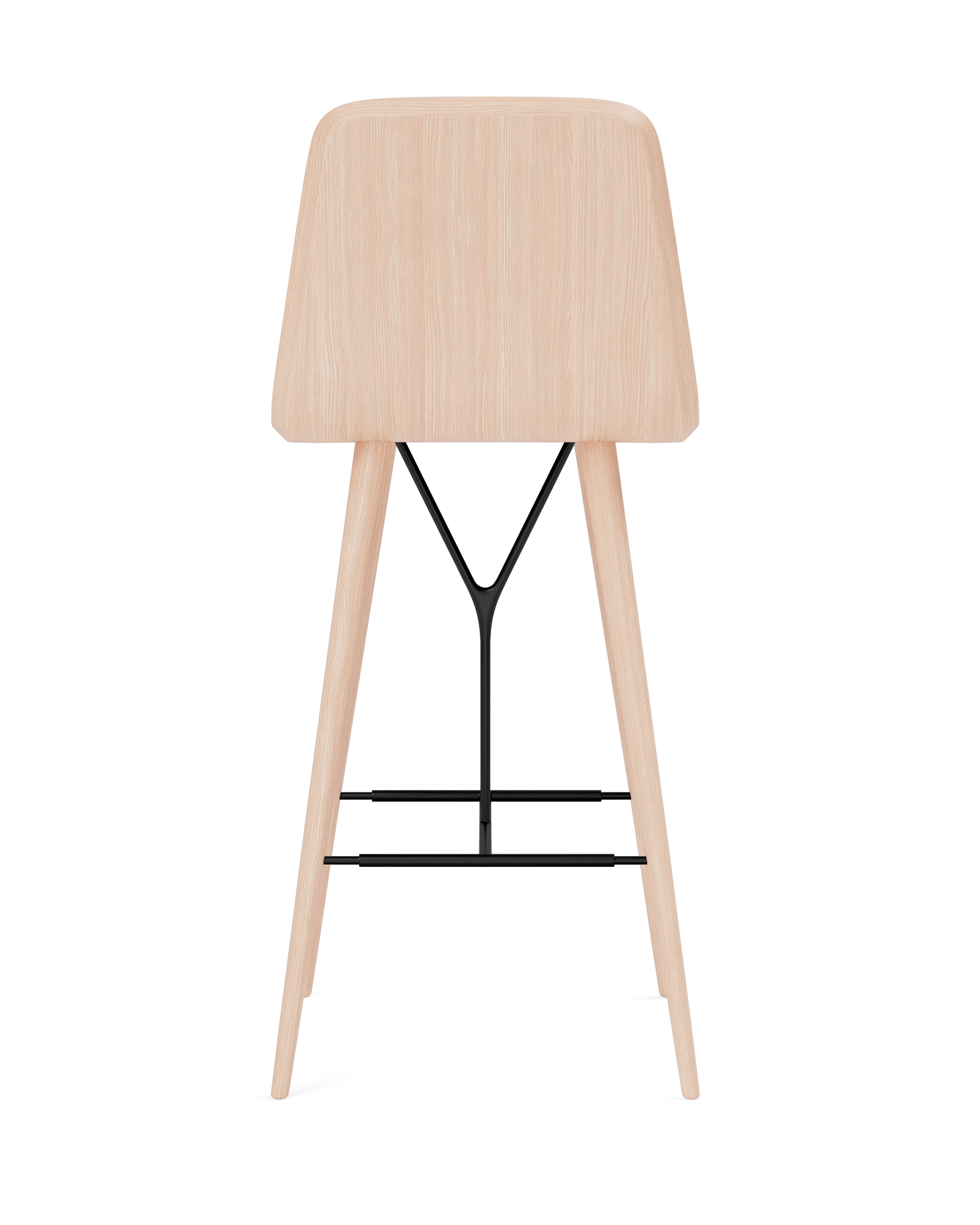 Taburete de barra Spine con base de madera