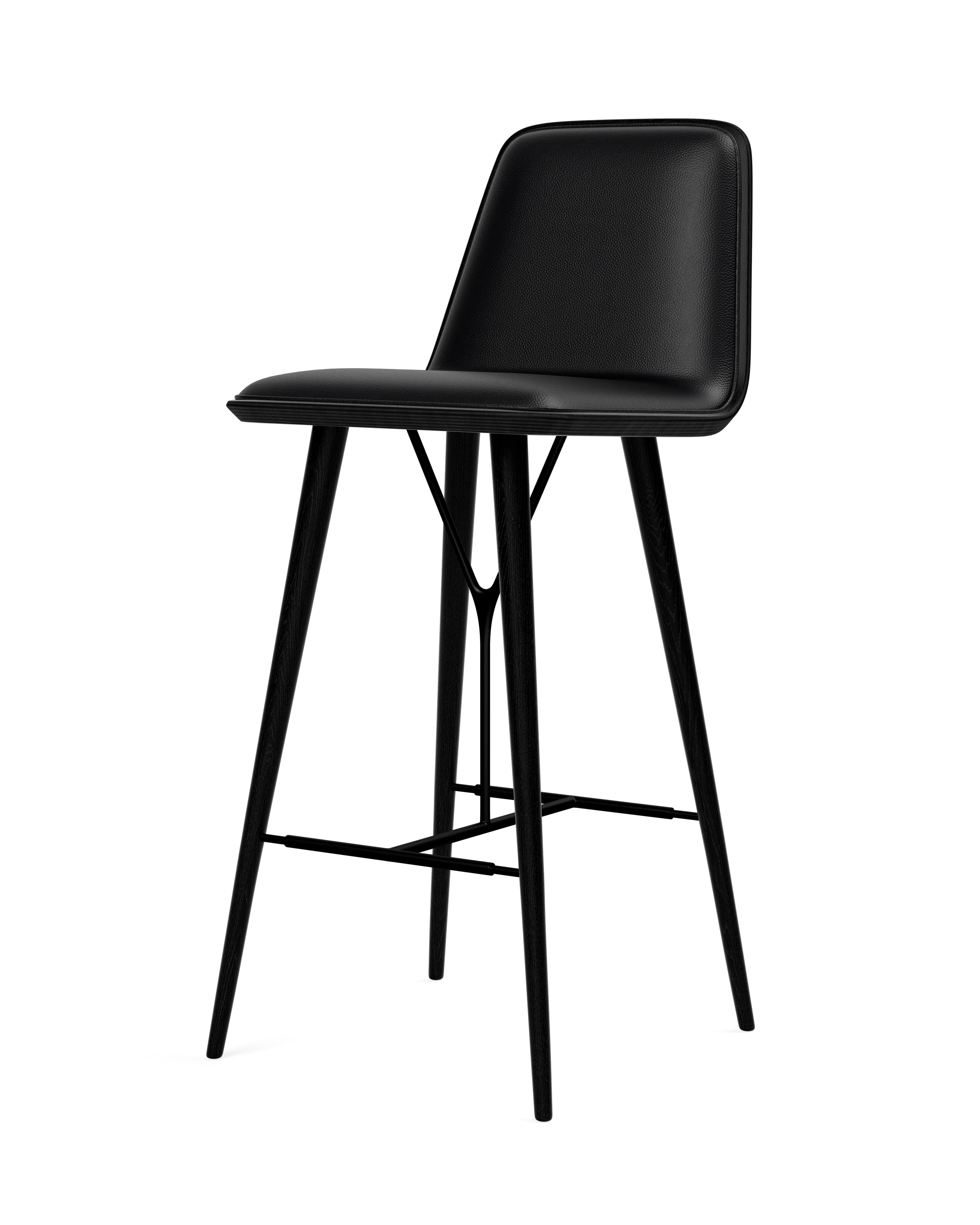 Taburete de barra Spine con base de madera