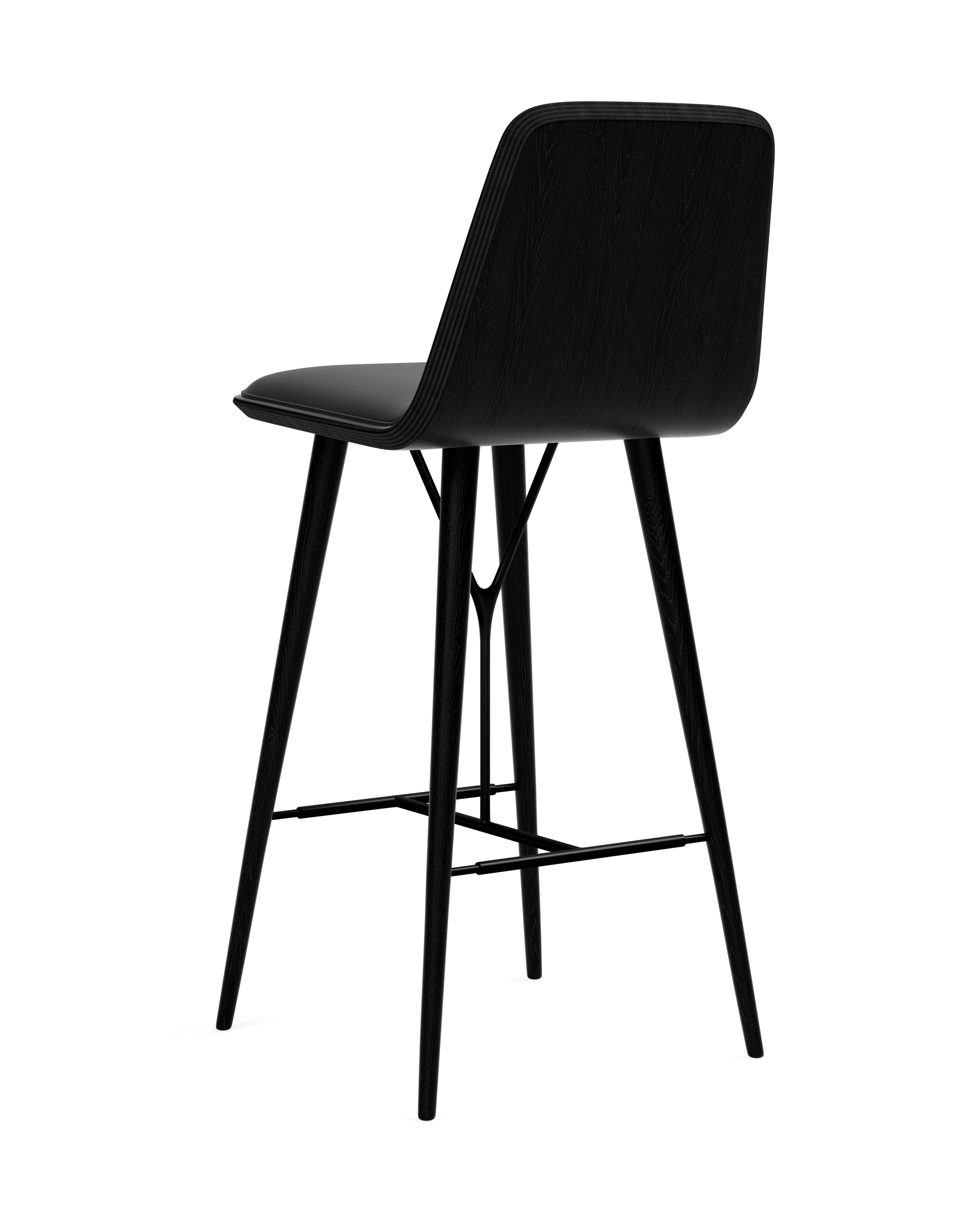 Taburete de barra Spine con base de madera