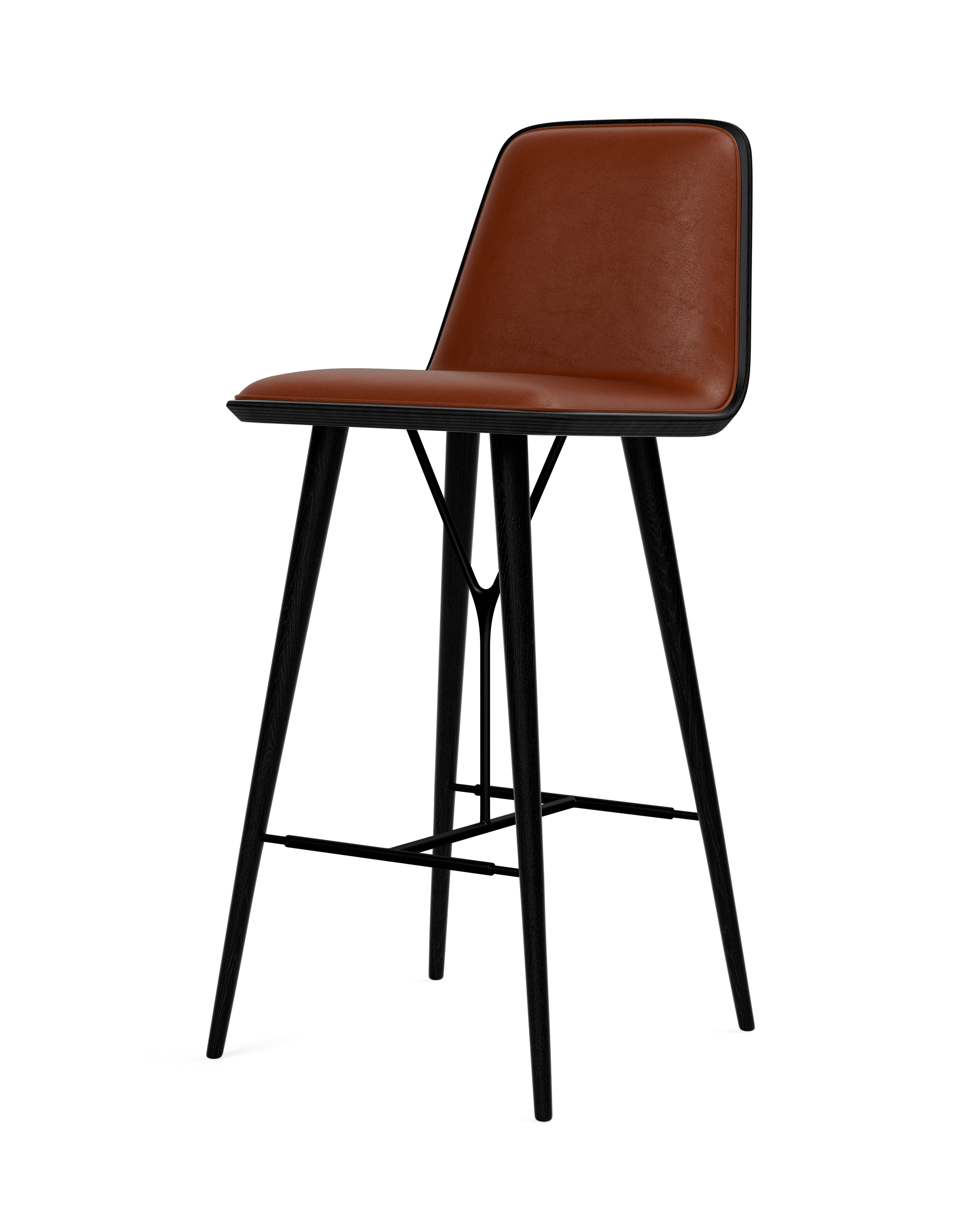 Taburete de barra Spine con base de madera