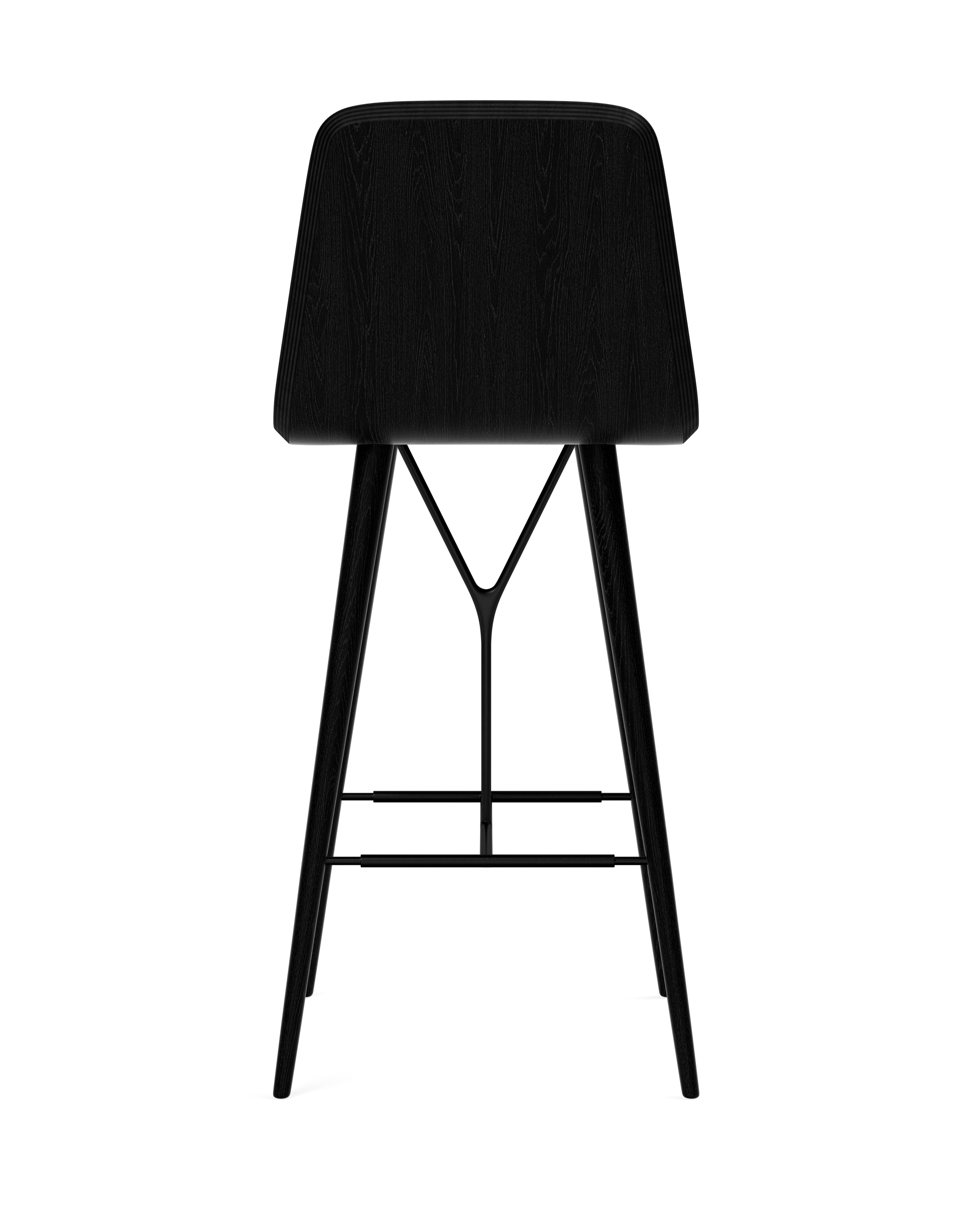 Taburete de barra Spine con base de madera