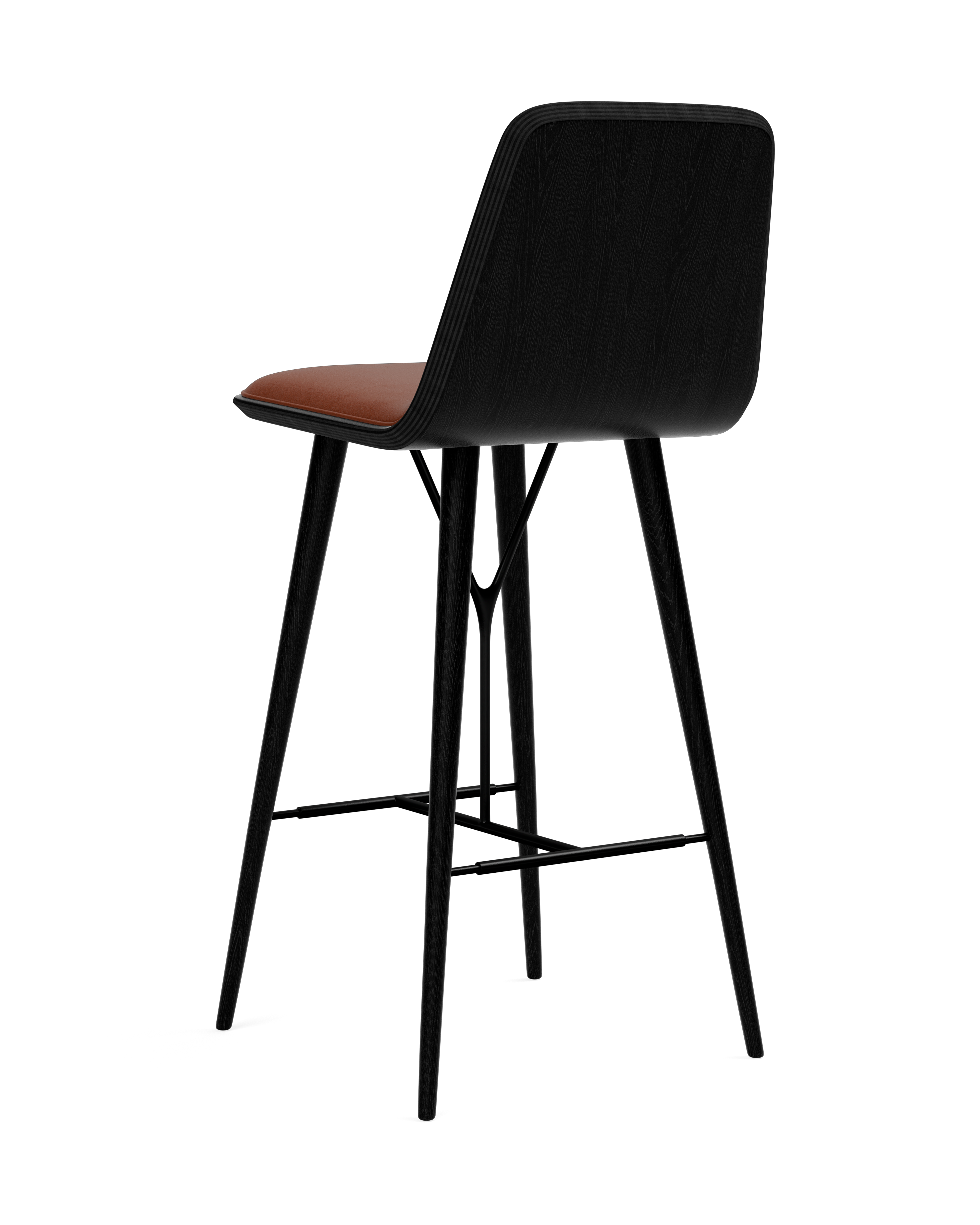 Taburete de barra Spine con base de madera